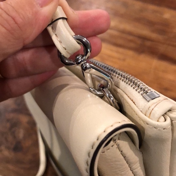 Banana Republic Cream Leather Clutch Crossbody - Picture 5 of 11